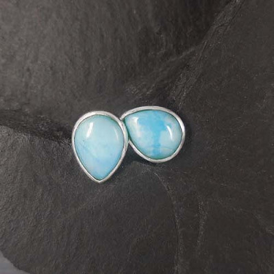 Larimar Ohrstecker Tropfen